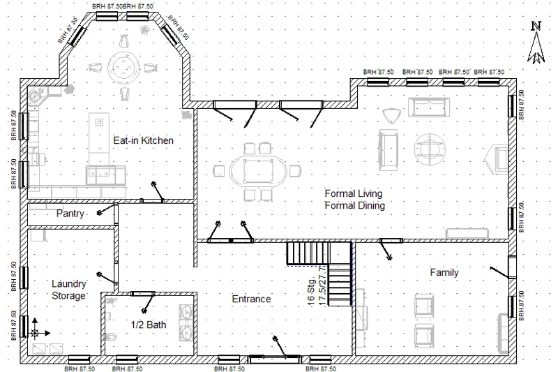 Before - Basic floorplan sketch